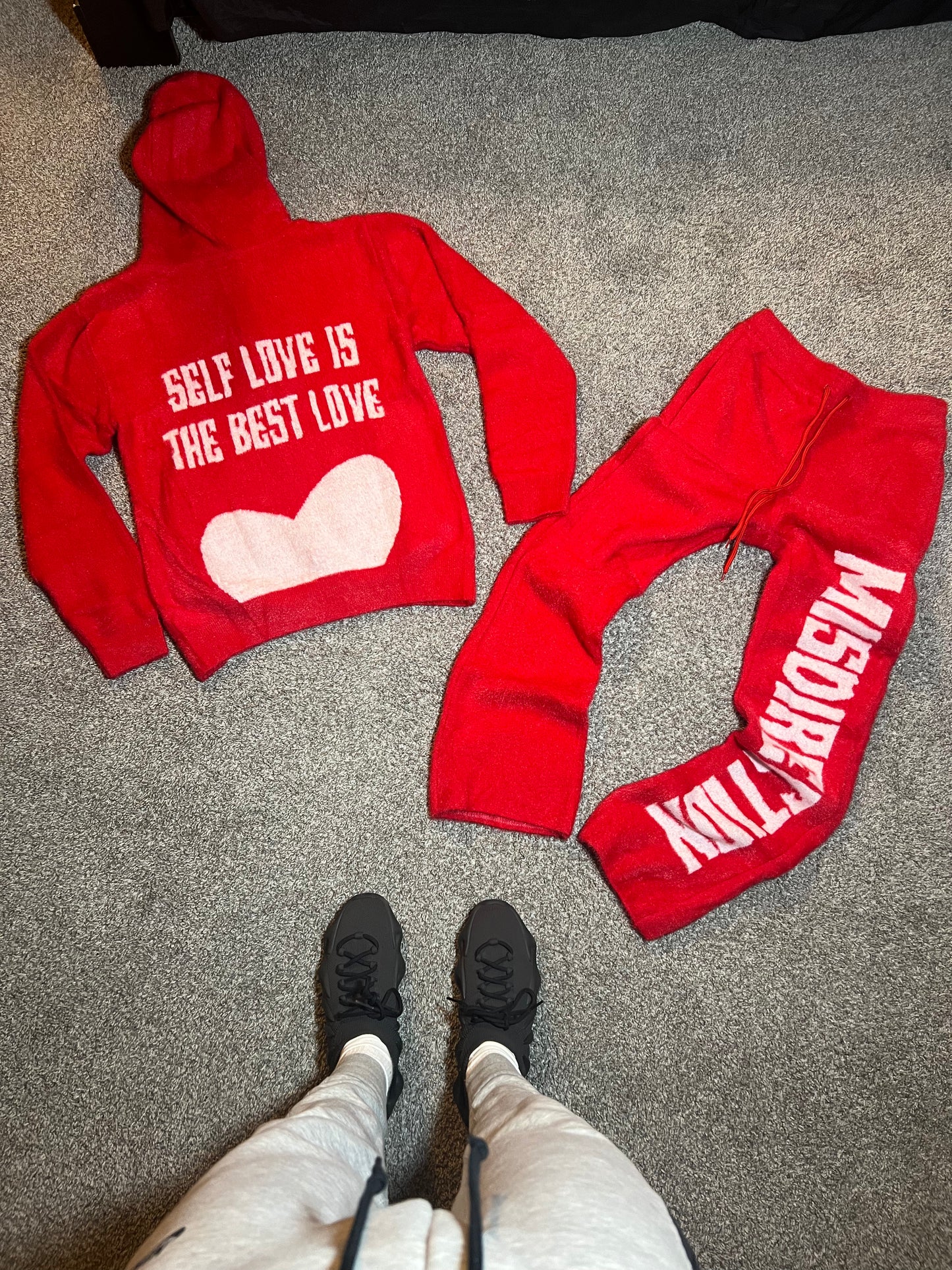 "Self Love Is the Best Love" Flare Set - Red