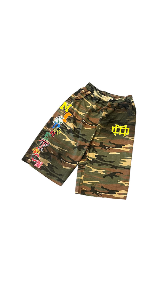 ‘MISDIRECTION’ ~ Camo College Jorts