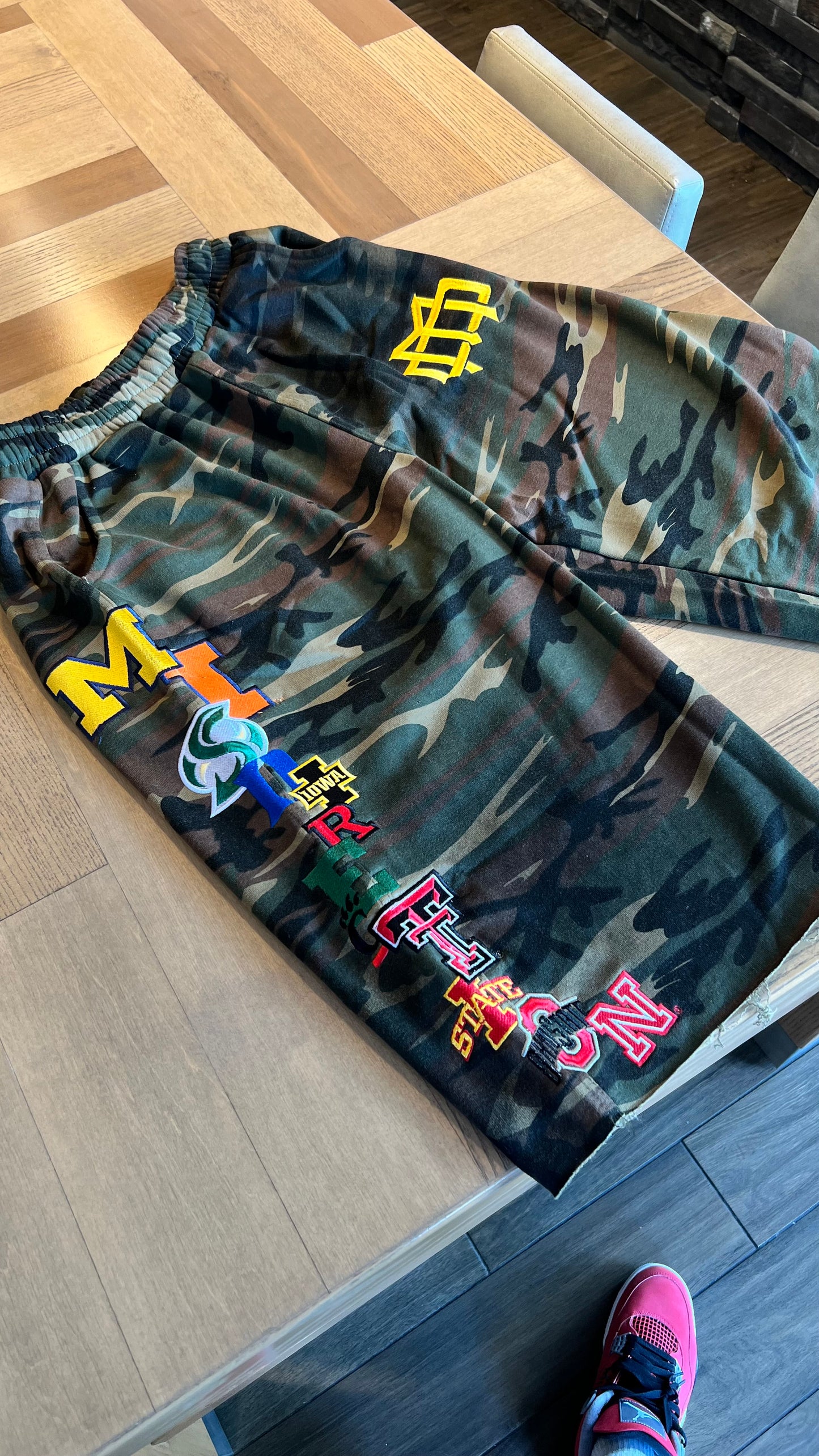 ‘MISDIRECTION’ ~ Camo College Jorts