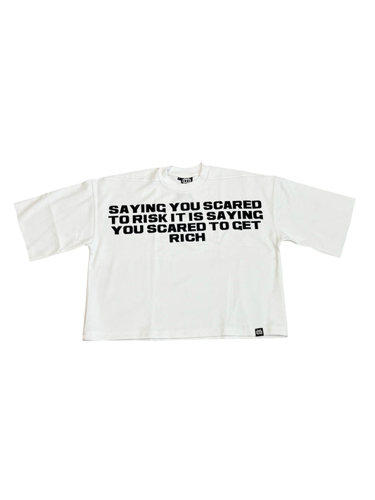 “Risk To Rich” - White Tee
