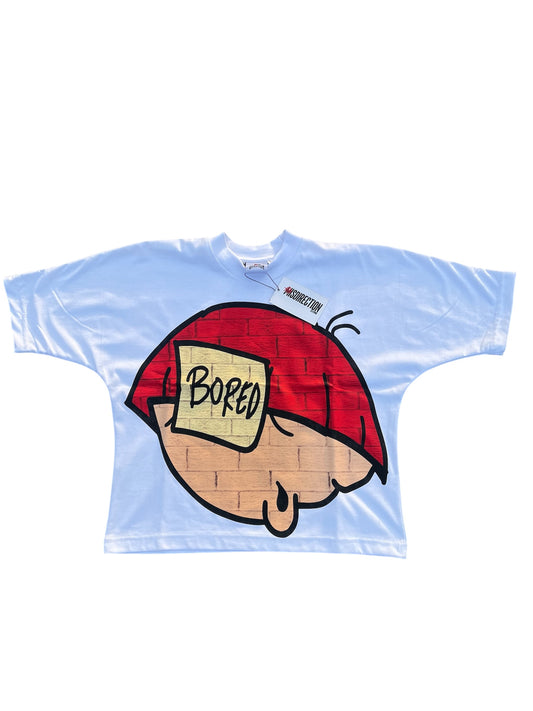 "BORED" WALLY TEE - Red